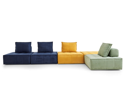 Single - seat Compression Sofa with Backrest: High - Quality Fabric, High - Elastic Sponge, Quick Rebound & Combinable