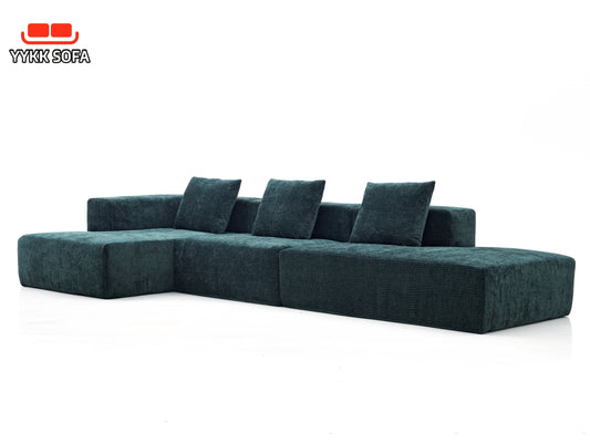 ompressible Combo Sofa with High - Resilience Sponge: 5 - Person Capacity, Quick Rebound, in Premium Corduroy for Your Living Room