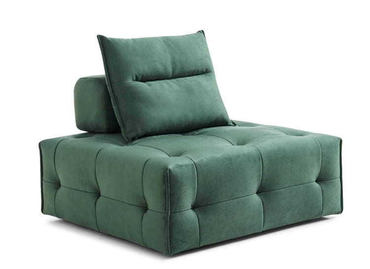 Single - seat Compression Sofa with Backrest: High - Quality Fabric, High - Elastic Sponge, Quick Rebound & Combinable