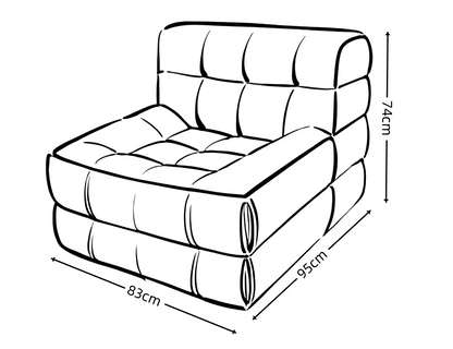 Single - Seater Living Room Compressible Sofa: High - End Corduroy, High - Elastic Sponge for Effortless Comfort and Quick Rebound