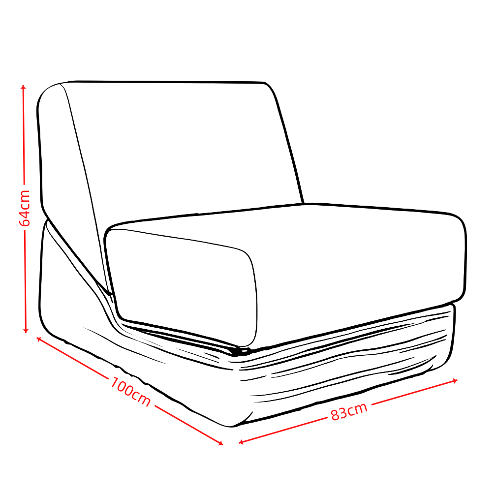 Single Compression Sofa: Ohne Knochen und hochelastisch, lässt sich nahtlos in einen Loungesessel verwandeln