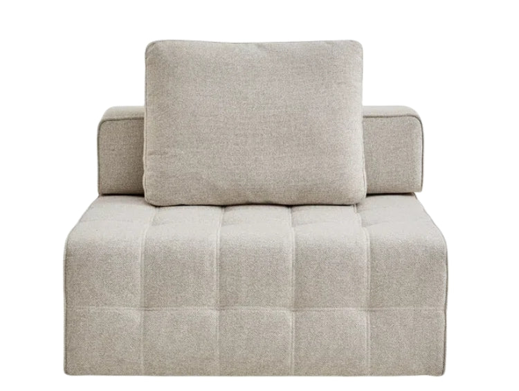 Single - seat Compression Sofa with Backrest: High - Quality Fabric, High - Elastic Sponge, Quick Rebound & Combinable