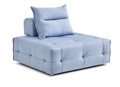 Single - seat Compression Sofa with Backrest: High - Quality Fabric, High - Elastic Sponge, Quick Rebound & Combinable