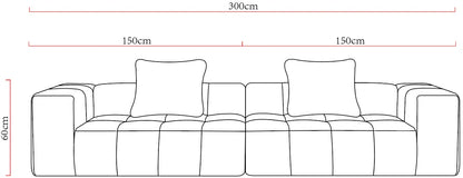 4 - Seater Compression Sofa with High - Quality Fabric, High - Elastic Sponge Inside and Quick Rebound