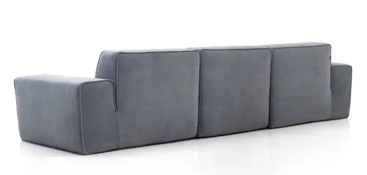 Compressible Sectional Sofa with High - Elastic Sponge: Instant Rebound, No Deformation after Long Sitting, Ideal for Living Room