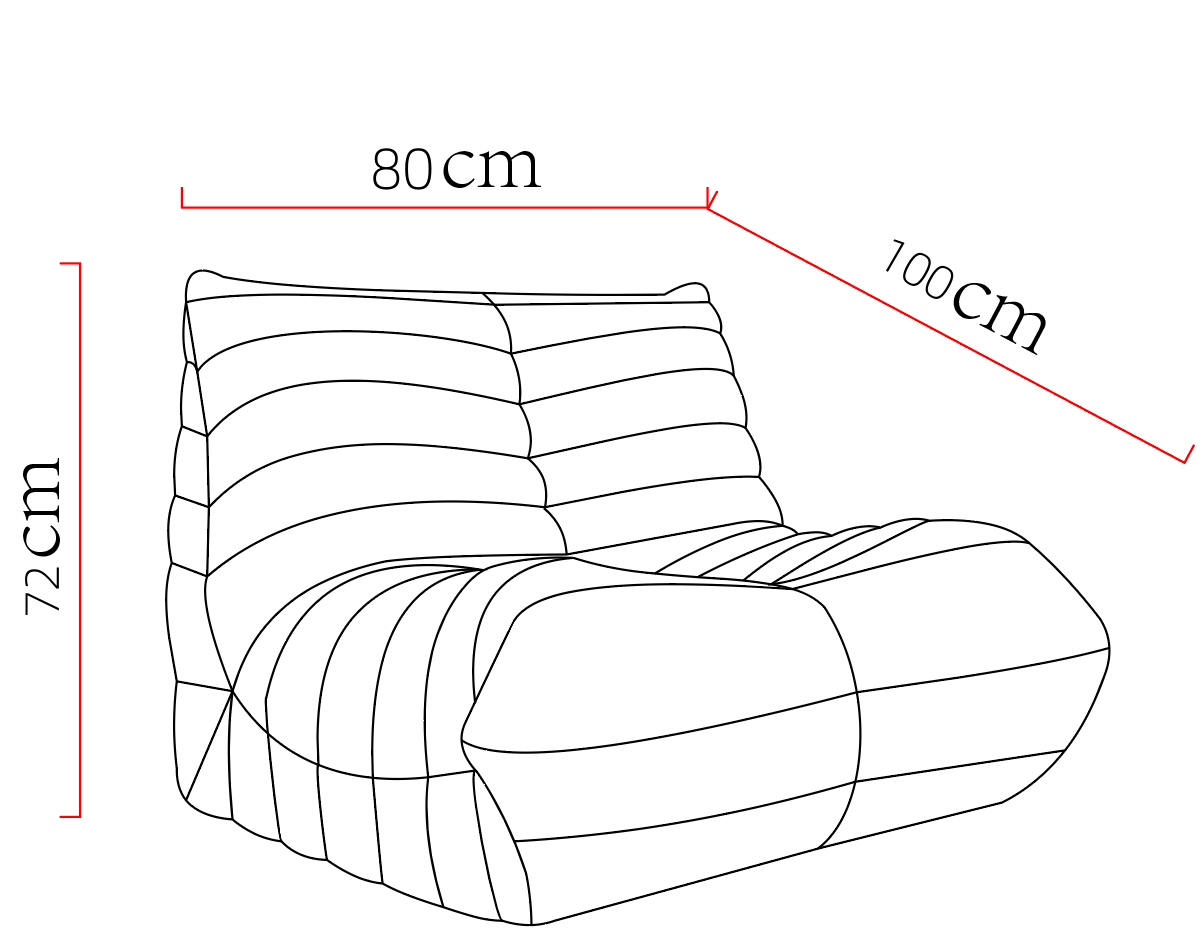 Single - seat Caterpillar Compression Sofa: High - Elastic Sponge Inside, Quick Rebound & Top - Notch Fabric