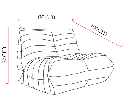 Single - seat Caterpillar Compression Sofa: High - Elastic Sponge Inside, Quick Rebound & Top - Notch Fabric