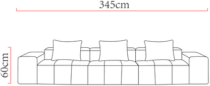 Pixel Sofa 5 - Seater Modular Sofa: High - end Imitation Leather, High - Resilience Sponge, Perfect for Living Room! Sit for Long without Fatigue