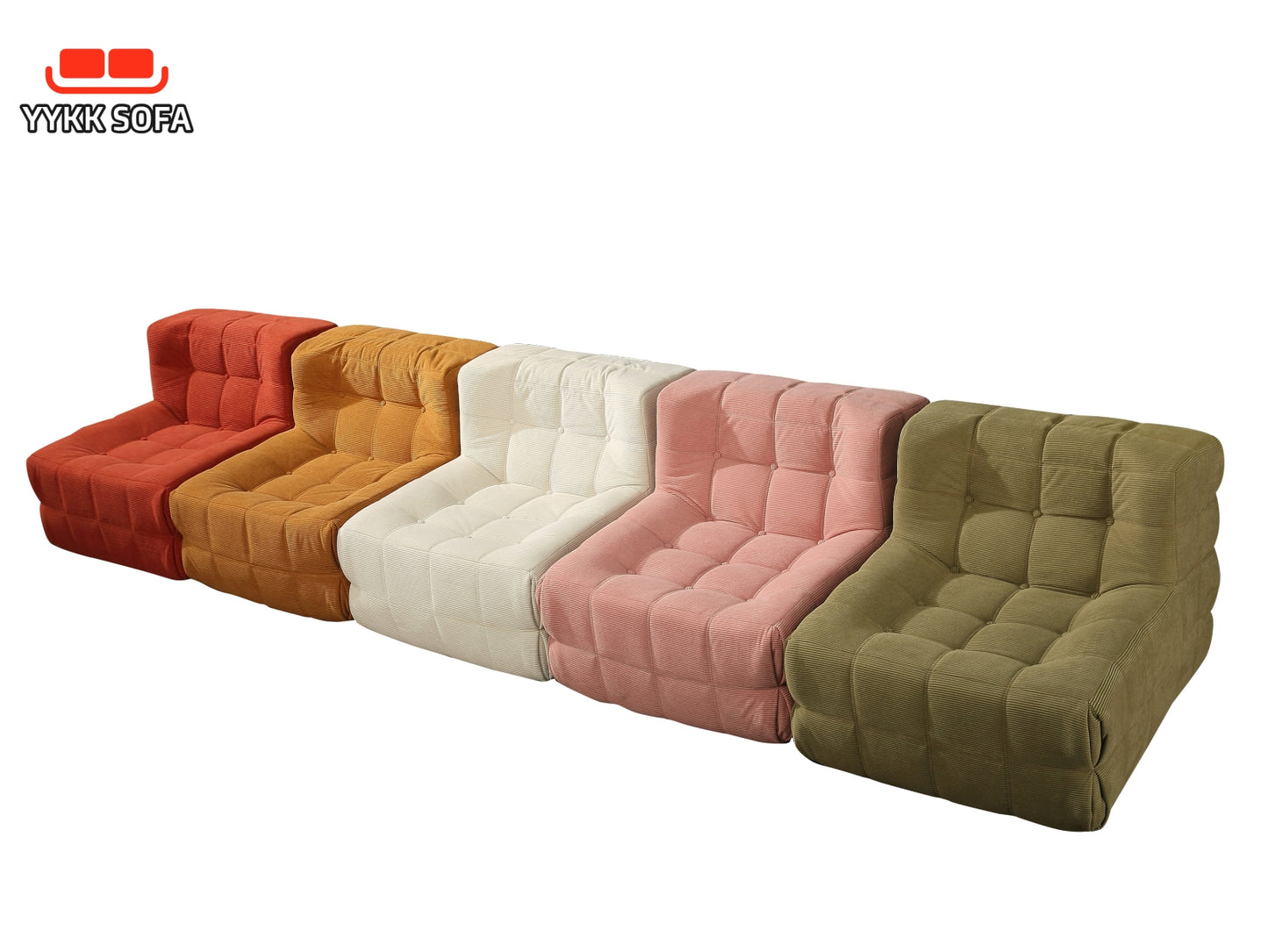 Single - Seater Living Room Compressible Sofa: High - End Corduroy, High - Elastic Sponge for Effortless Comfort and Quick Rebound