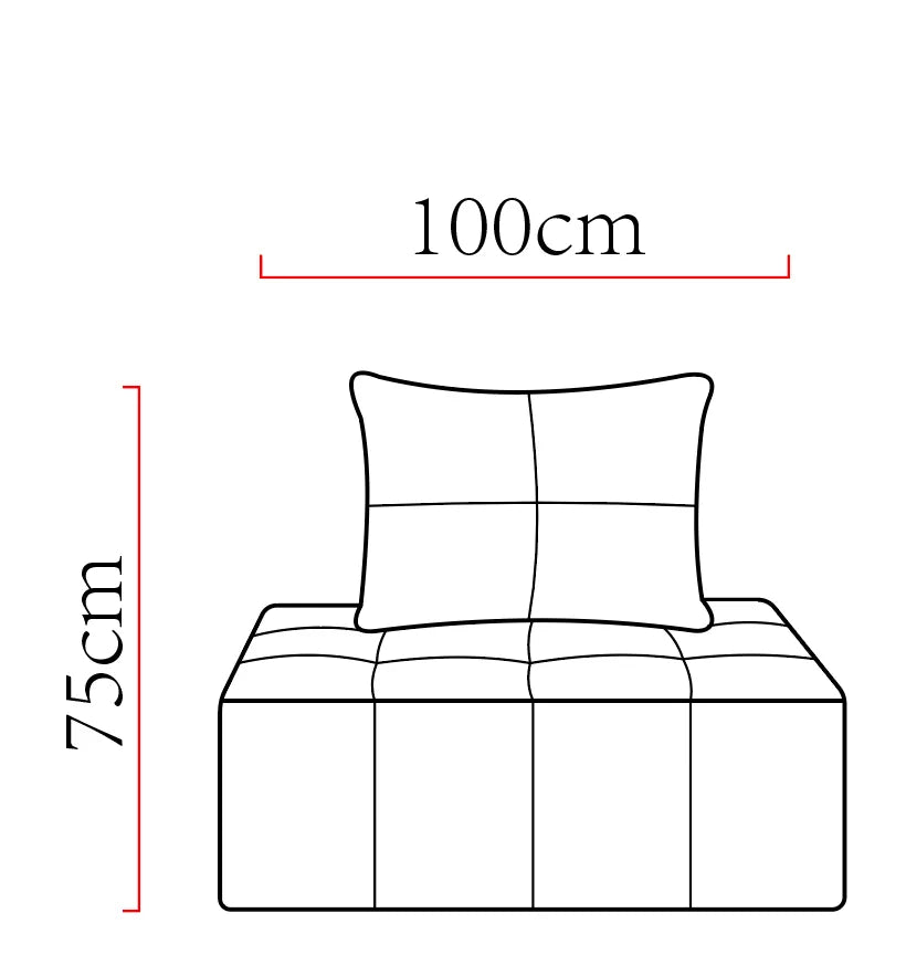 單人座靠背壓縮沙發：高品質布料、高彈性海綿，回彈快速且可組合拼接。
